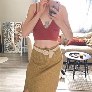 Crochet Belt • Woven Boho Beige Belt